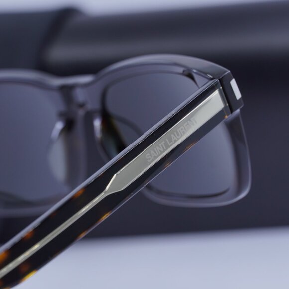 Saint Laurent SL662 004 Rectangle Sunglasses - Havana/Grey - Picture 5 of 11